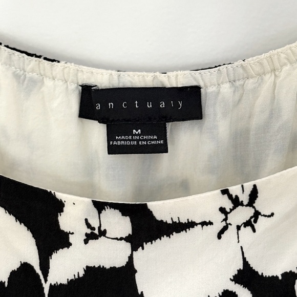 Sanctuary Black and White Puff Sleeve Mini Dress - Picture 4 of 10